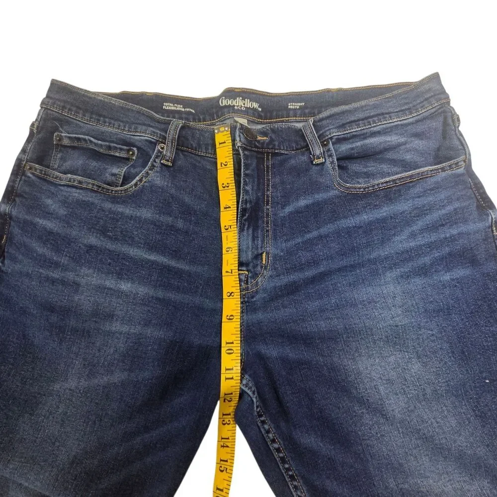 Goodfellow Mens Denim Blue‎ Jeans 40Wx30L Straight Leg Total Flex